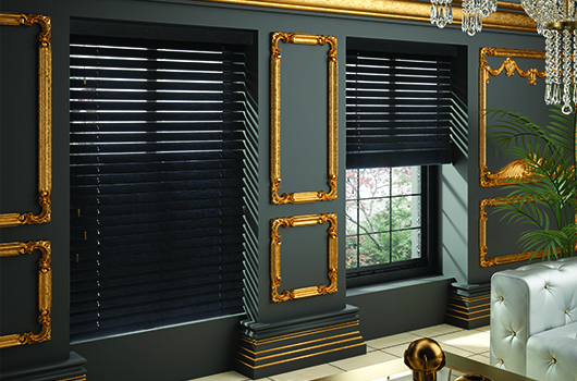Leather venetian blinds