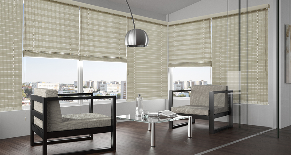 Wooven Wood Pleated Blinds